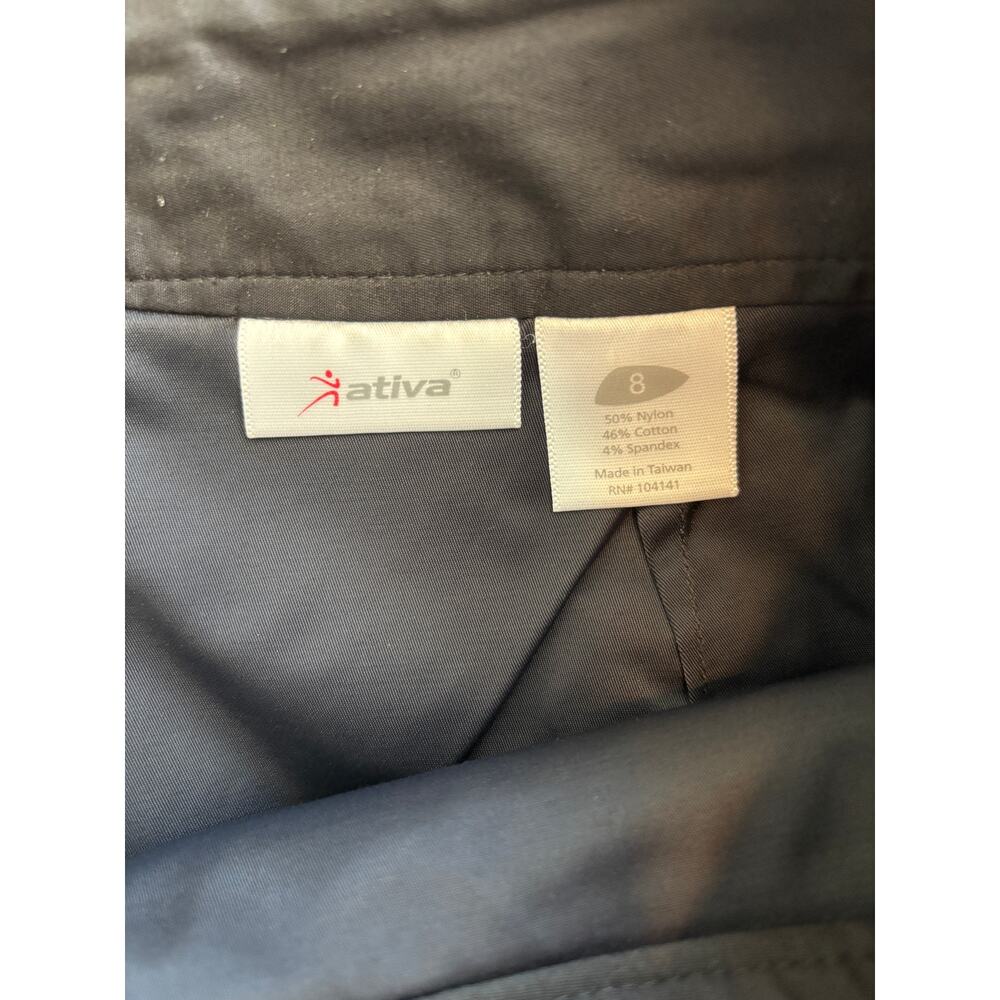 Ativa Black Skort, Cotton Mini Skirt Size 8 - Picture 5 of 8